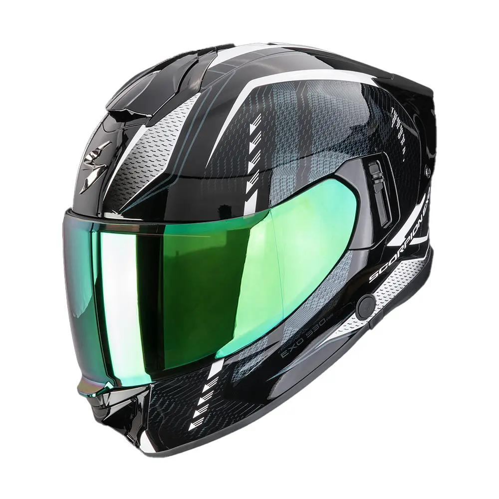 Casco Scorpion Exo-530 Air Theras Neg-Chameleon-Blanco