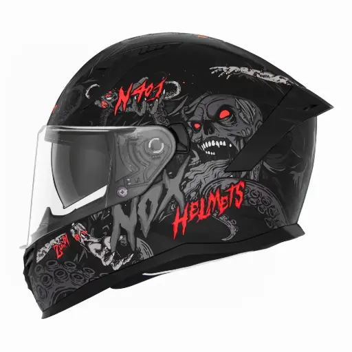 Casco Nox N401 ZUMBI Red