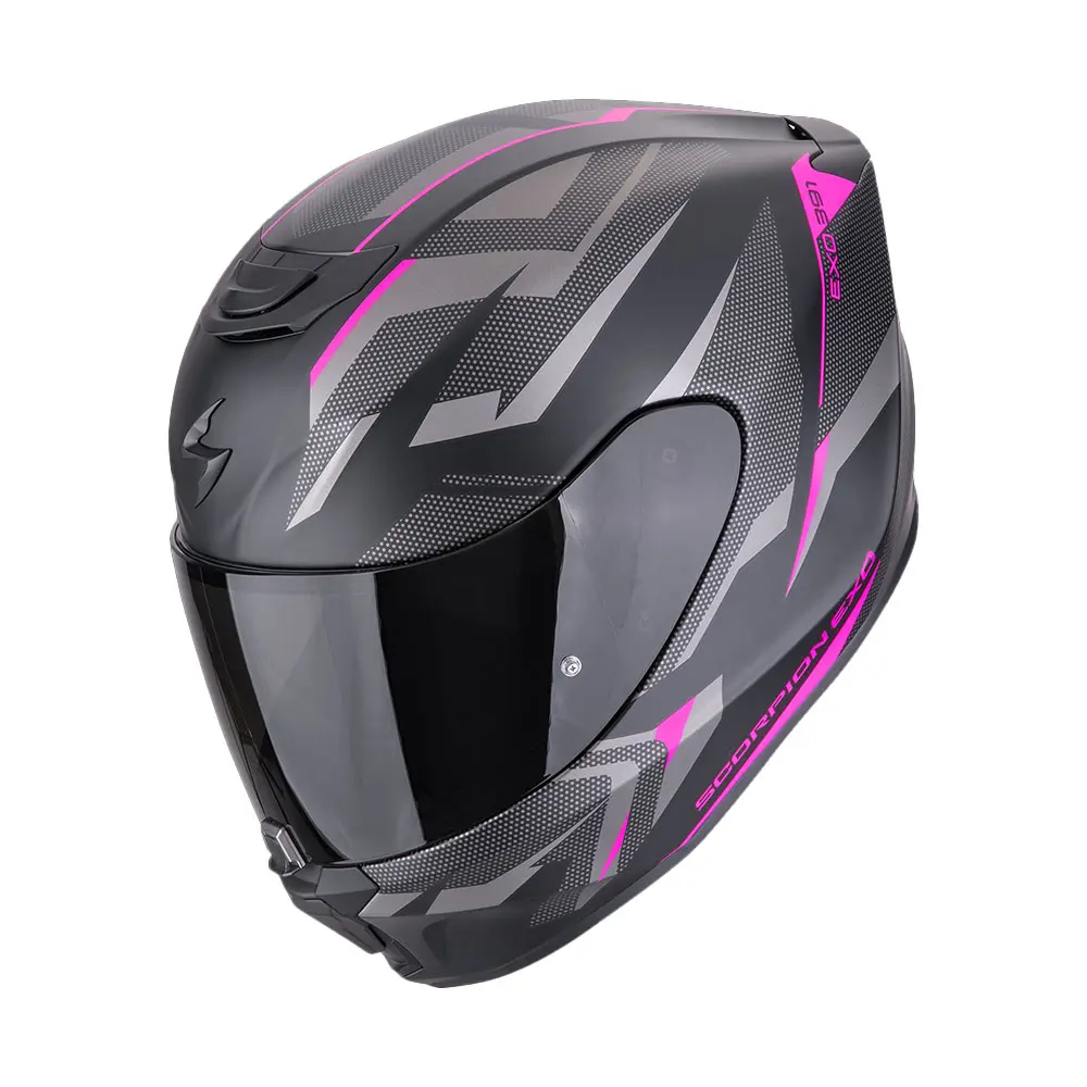 Casco Scorpion Exo-391 Aaxo Negro mate-Rosa